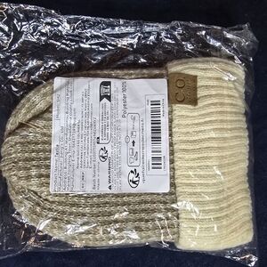 CO Collection Beige Knit Beanie
